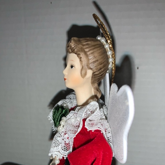 Christmas Ballerina Fairy Ornament Angel Figurine Vintage Porcelain Collectible - Picture 11 of 16